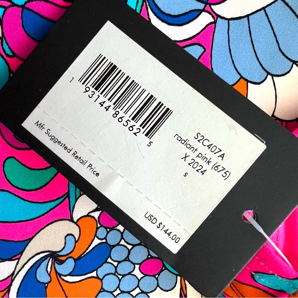 New KATE SPADE Sea Garden One Piece Swimsuit Radiant Pink Floral Print Sz S - Picture 9 of 11